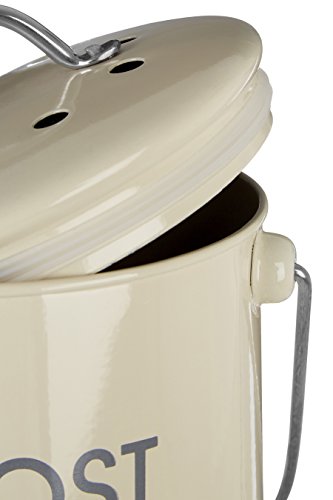Premier Housewares Komposteimer mit Tragegriff, cremefarben - 6