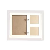 Fontic 28,5x23cm Baby Bilderrahmen für Handabdruck und Fußabdruck Gipsabdruck aus Echtholz Babyrahmen mit sicherem Acrylglas und SGS zertifizierten Abdruckmasse, Pate Geschenk Geburt Taufe - 9