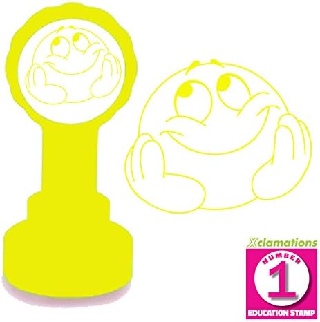 Wonderful Expression Emoji Teacher Stamp. 22mm Quality Xclamations, Refillable