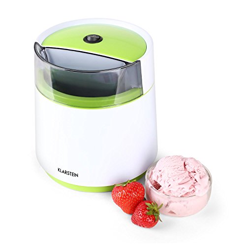 Klarstein Bacio Verde Eismaschine Speiseeismaschine (7 Watt, doppelwandiger Thermobehälter, 0,8 Liter Fassungsvermögen, einfache Reinigung, inkl. Rezeptvorschläge) grün - 6