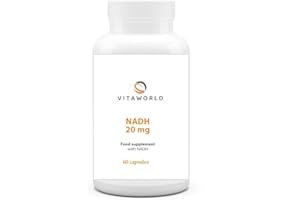 Vita world NADH 20mg 60 Capsules l with Patented PANMOL® NADH – a Special microencapsulation l Vegan l enteric-Coated