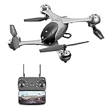 【Inteligente y Divertido】: Modo Sígueme de personaje / palmas, mientras que el dron sigue automáticamente a donde quiera que te muevas. Genial para selfie! ¡Frente a la cámara del avión, con una sola mano! Con Tap-fly, puede diseñar la ruta de vuelo.