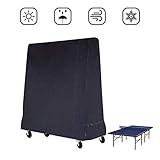 2 materiales y tamaño: esta funda de mesa de tenis está hecha de tela Oxford de alta calidad, resistente y duradera. Tamaño L: 165 cm. Ancho: 70 cm. Altura: 185 cm.