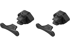 blntackle76 Set: 1, 2, 4, 6 o 8 fermaporta per roulotte, bianco, nero, porta camper, porta di servizio, porta campervan, blocco porta (2 pezzi) nero)