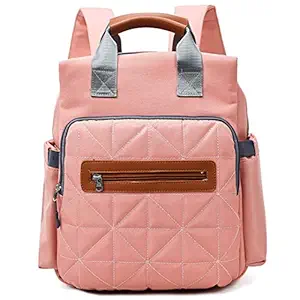 MotherLike Baby Diaper Bag for Mom for Travel -Trendy Diaper Backpack for Mothers - Large Capacity, Stylish Maternity Bag (Peach Pink)