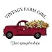Produktbild Fluffy Layers Vintage Farm Girl Red Truck - There's A Farm Girl In All Of Us - Metall Blechschild Vintage Stil für Zuhause Bauernhof Hühnerstall - 30,5 x 40,6 cm