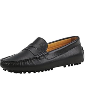 ShenDuo Damen Driving Mokassin Leder Schuhe Casual Slipper Freizeit Sommer Schuhe D7052