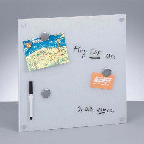 Zeller 11600 Memobord, Glas / 40 x 40, weiß - 2