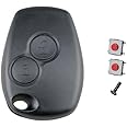 2 Buttons Car Key Fob Cover Replacement Fits for Renault Dacia Logan Duster Trafic Master for Opel Vivaro Movano for Nissan Interstar Key Case,Auto Remote Control Key Shell without Blade
