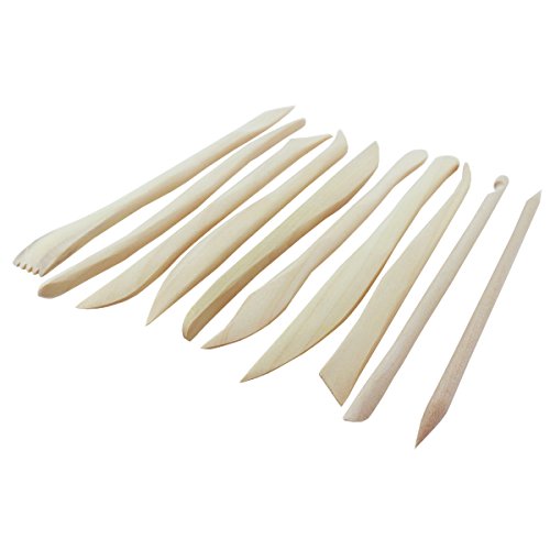 10er Set hochwertiger doppelseitigen Ton Werkzeuge Handwerk Bildhauerei Modellieren Töpfern von Curtzy TM
