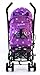 ZETA VOOOM - Plum Dots with Rain Cover + Deluxe 2in1 footmuff liner zip off padded plum