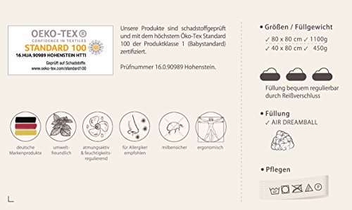 Angebot DOPPELPACK: 2x Sei Design® Premium Mikrofaser Kopfkissen Aphrodite. Füllung aus 3-D Faserkügelchen – sehr weich und angenehm – Stützkraft regulierbar durch Reißverschluss. Eine eingearbeitete Kante verleiht dem Kissen eine besondere Elegance. (80×80, weiß) - 7