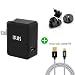 Produktbild iKits Quick Charge 3.0, QC3.0 18W AC USB Ladegerät/Travel ladegerät (+1,2m/4Ft Android Micro USB Kabel) für Samsung S7, Galaxy S6, HTC, Sony, iPhone/iPad & stc. (US AU UK EU Plug Adapter)