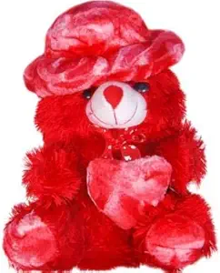 JDs World Soft Toys Lovable, Huggable Teddy Bear 30CM RED Plush Stuffed Toy for Boys & Girls On Birthday/Celebrations - Pack of 1
