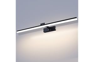 TYhogar Lámpara de Espejo Baño 80CM 16W, Luz de Espejo de Temperatura Ajustable de 3 Colores, Aplique de Baño Espejo Sin Parpadeo Iluminación Frontal, Lámpara de Pared Baño