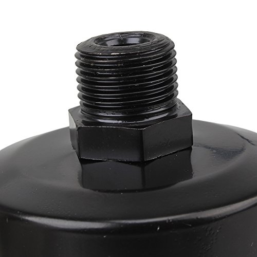 BQLZR 3/8PT 16mm Luft Kompressor Filter Druckerzeuger Schwarz Metall Auspufftopf - 4
