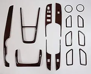 Automaze Interior Decoration Chrome Wooden Kit For Swift Dzire 2017-2019 Models, 15 Pc Set, Swift Dzire Car Accessories