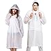 Produktbild HXLONG 2 Stück Regenponcho, Wasserdichter Freizeit Regenmantel, Regenjacken Unisex Regenmantel Ponchos Regenbekleidung für Bergsteigen 160-190cm, Eva