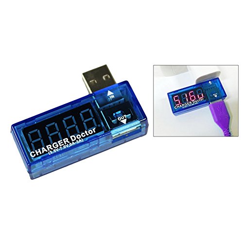 COM-FOUR® USB Charger Doctor Multimeter Ladegerät Detektor Strom- und Spannungsmesser Digitaler Voltmeter Tester 3,5 V-7,0 V, 0-3A (1 Stück) - 6