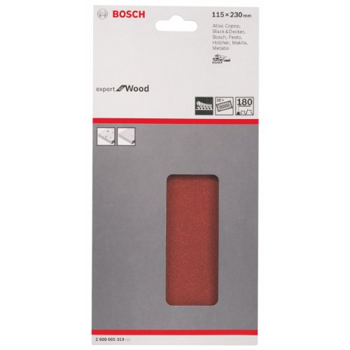Bosch Schleifblatt C430 Expert for Wood+Paint 115x230mm Korn 180, 10 Stk. - 2