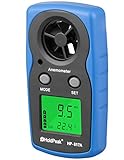 Holdpeak 817A Pocket Sized Digital Anemometer- Wind Speed Meter Measures Wind Speed, Temperature, Wind Chill with Backlight and Auto Power Off (CE,ISO,ROHS,GMC)