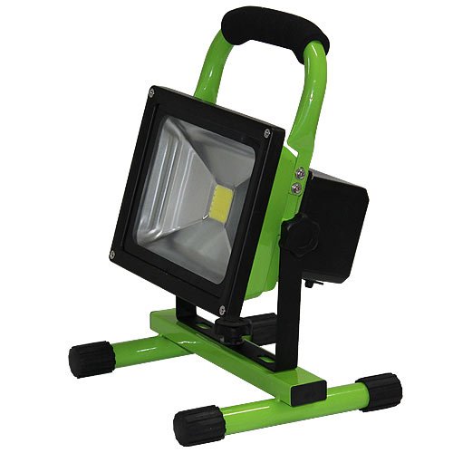 LED Akku Baustrahler 20W Fluter Strahler IP65,Ständer,kaltweiss,tragbar 12V 230V