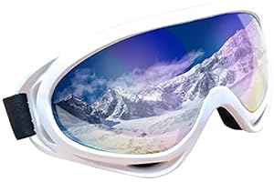 alslovkar Occhiali da sci, Occhiali protettivi, Occhiali di sicurezza, Occhiali da sole antipolvere per sport all'aria aperta Occhiali da ciclismo per moto da bicicletta(Bianco)