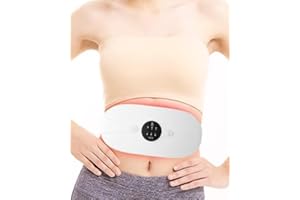 HZD Portatile Fascia riscaldante dolori mestruali,con regolabili 3 Livelli di Calore e 3 modalità di Massaggio,Cuscinetto Riscaldante Mestruale Può alleviare Dolore Lombare/Schiena/Crampi (Bianco)