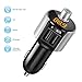 Produktbild Libershine Bluetooth FM Transmitter Dual USB KFZ Auto Radio Adapter MP3 Player Freisprecheinrichtung Car Kit Ladegerät mit Integriertem Mikrofon,Für iPhone 7 Plus 7 6S 6 Plus iPad iPod, Android Samsung Galaxy S7 und andere Smartphones