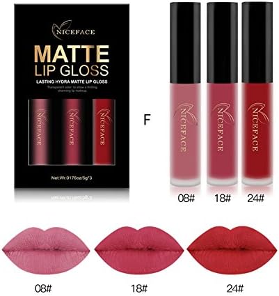 SOMEAS 3 Pcs Matte Lip Gloss Liquid Lipstick Long Lasting Lipstick Lip Makeup Cosmetic