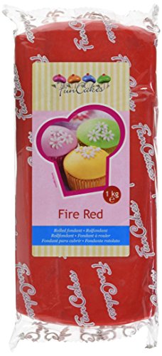 FunCakes Pâte à Sucre Rouge feu 1 kg