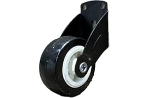 JONIKUPER Gate Wheels For Wooden Gate, Gate Caster Wheel For Metal Tube Swing Gate Fence Adjustable Doors Supports Gate Wheel For Gates Heavy Duty Outdoor Farm Gate Rollers (Black)