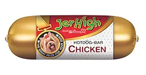 Jerhigh Dog Treats, Human Grade High Protein Chicken, Fully Digestible Healthy Snack & Training Treat, Best Travel Snack, Hotdog Chicken 150gm (12 x 150gm)
