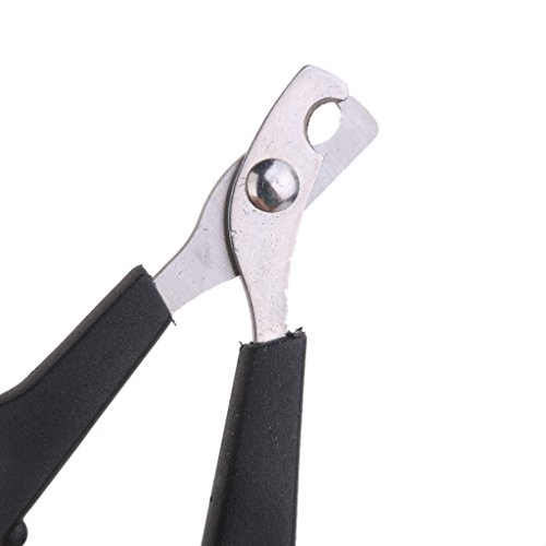 Generic Edelstahl Nagelknipser Schere Krallenzehenschneider für Haustier Hund Katze Kaninchen Schwarz - 6