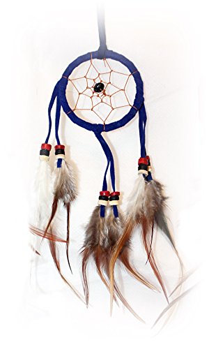 10 x Mini Traumfänger Wildleder zarte spitze Federn 6 cm. Ring verschiedene FARBEN Kinder Dreamcatcher 090 - 8