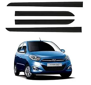 AUTOZONE Black Car Side Beading/Car Side Garnish/Car Door Garnish/Door Lining for Hyundai I10 2007-2012 (Set of 4 Pieces)