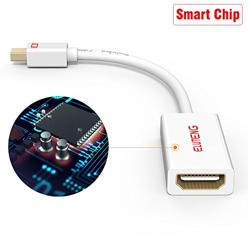 ELUTENG Mini DisplayPort auf HDMI Adapter 4K Mini DP to HDMI Kabel Thunderbolt Kompatibel UHD Mini DisplayPort HDTV Cable für Apple MacBook Pro Air Mac Mini Pro iMac - 3