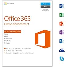 Microsoft Office 365 Home - 5PCs/MACs - 1 Jahresabonnement - multilingual (Product Key)  [Download]