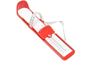 AUSUKY Foot Measuring Device Shoe Gauge Ruler Foot Width Length Measuring Tool for Kids Adult (red)