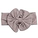 Cute Baby Girls Kids Stretch Bowknot Headband Hairband (Grey)