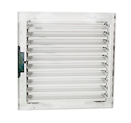 Warmluftgitter WG 2323 W Weiss 230 x 230 mm mit Einbaurahmen - 4