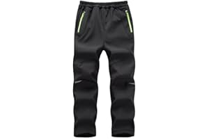 Hpbygstae Pantaloni softshell per bambini, impermeabili, antivento, per bambini, per le escursioni, per il tempo libero, per l'inverno, per le attività all'aria aperta, per le attività all'aria aperta