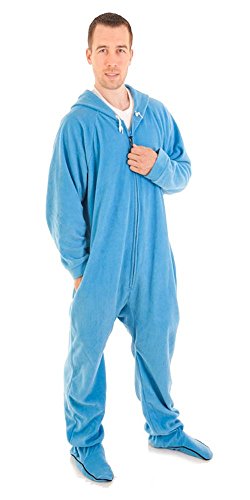 Forever Lazy Footed Adult Onesie - Bum Around Blue - XXL