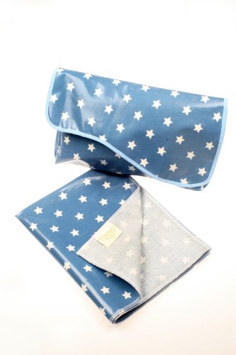 Messy Me Oilcloth Mini Changing Bag and Mat (True Blue)