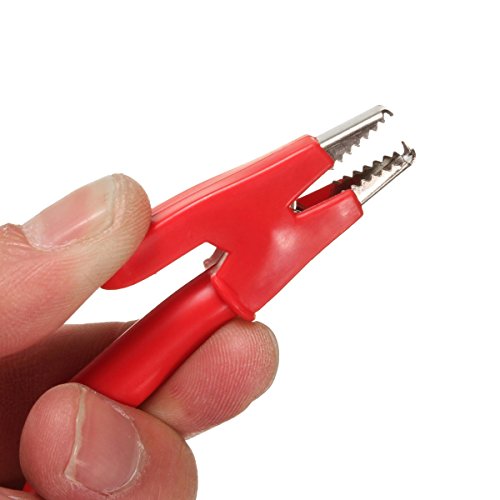 M.Way 5x Labor Kabel 4mm 1M Bananenstecker Kroko Krokodilklemme Messleitung Prüfkabel - 7