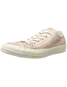 Converse Damen Schuh Chuck Taylor Ox Schlangenhautmuster Silber/Weiß