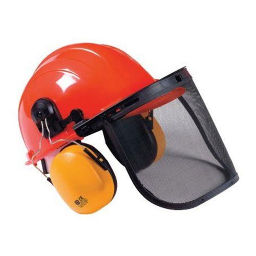 Preciso diseñado práctico motosierra casco de seguridad con visera c