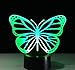 Produktbild 3D Optical Illusion Lampe Led Nachtlicht Butterfly 3D Led Lampe Nachtlichter Led Usb Energienbank Nachtlampe Led Nachtlicht Batterie Nachttischlampe Lampe Enfantchambre