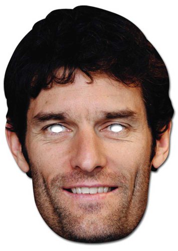 Preisvergleich Produktbild empireposter Mark Webber Prominentenmaske, Papp Maske, aus hochwertigem Glanzkarton mit Augenlöchern, Gummiband - Grösse ca. 30x21 cm