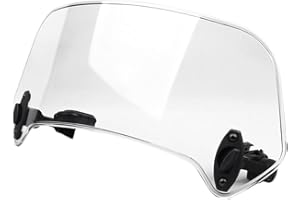 Trooth Transparent Color Universal Motorcycle Adjustable Wind Screen Extension Windshield Spoiler Air Deflector 28.5x12x21cm